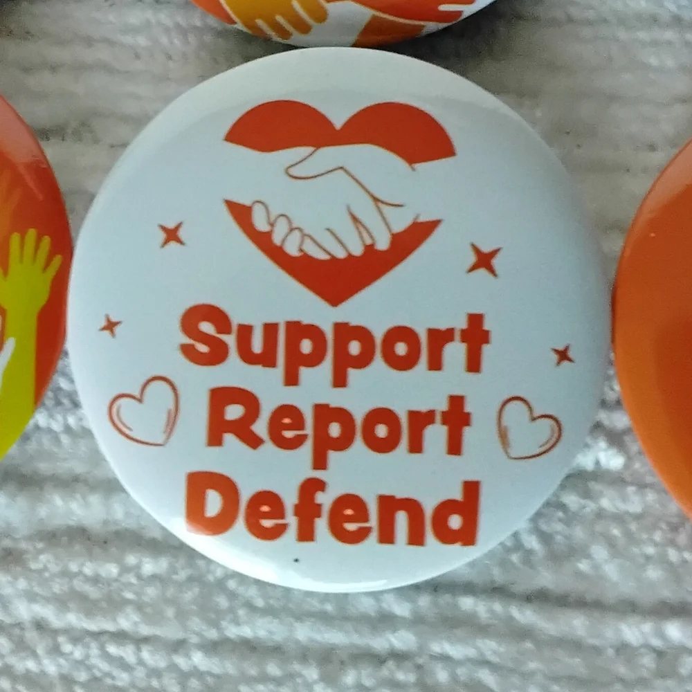 Anti-Bullying Button Pin Set Of 6 Unused 1.5